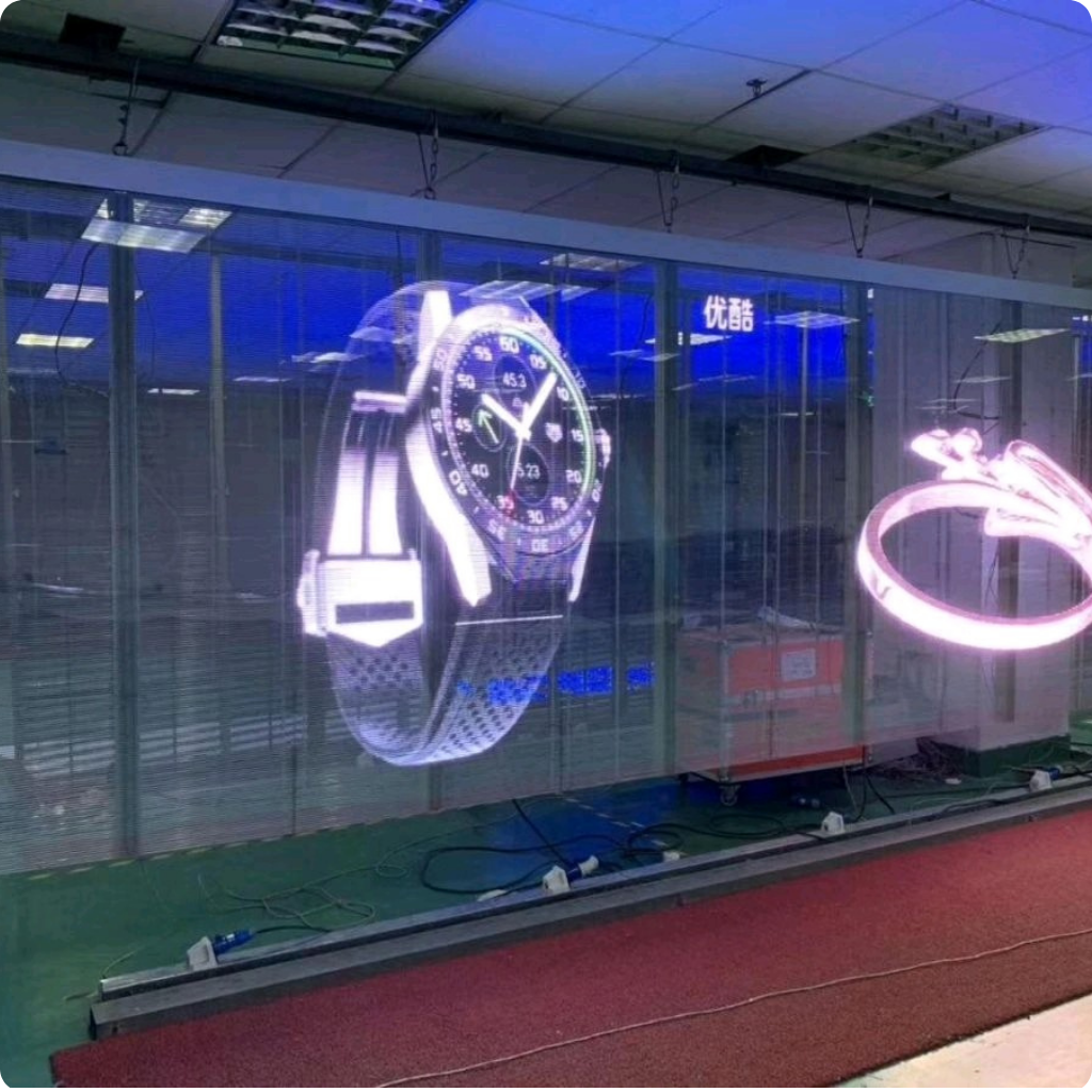 LED transparent glass sticker